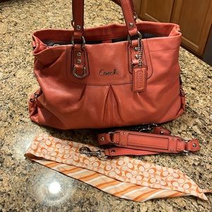 Coach Genuine Leather Convertible Handbag